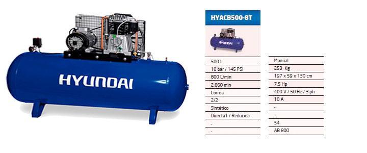Compresor Hyundai HYACB500-8T 500 litros